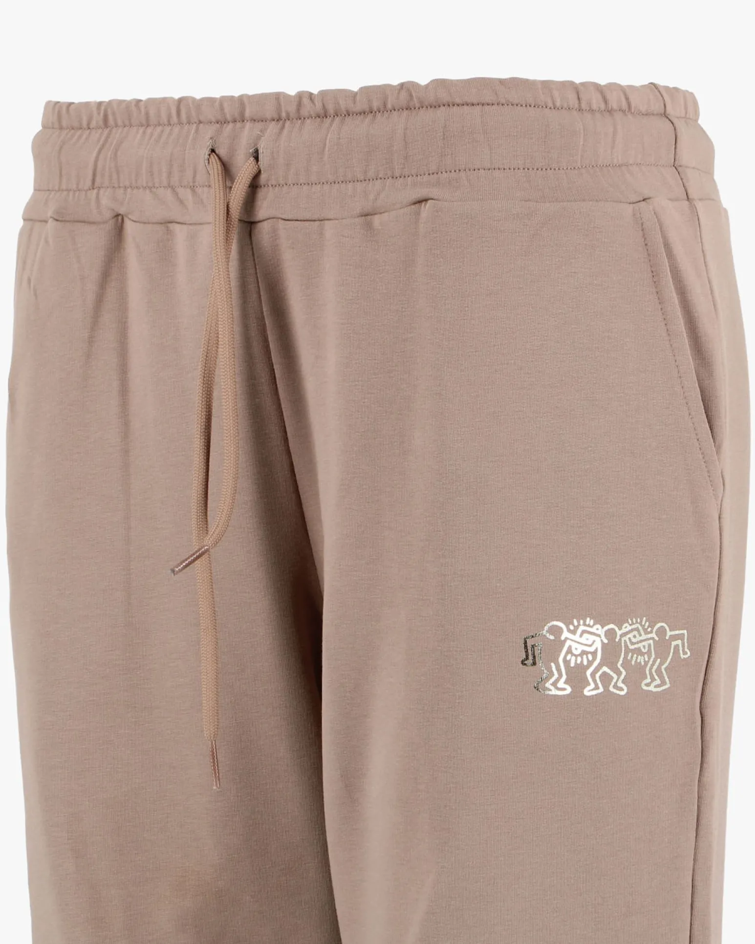 KEITH HARING - Pantalone con arriccio marrone chiaro da donna in cotone