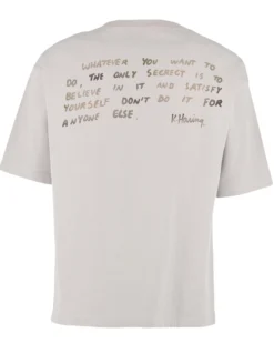 KEITH HARING - Tshirt manica corta taupe in cotone