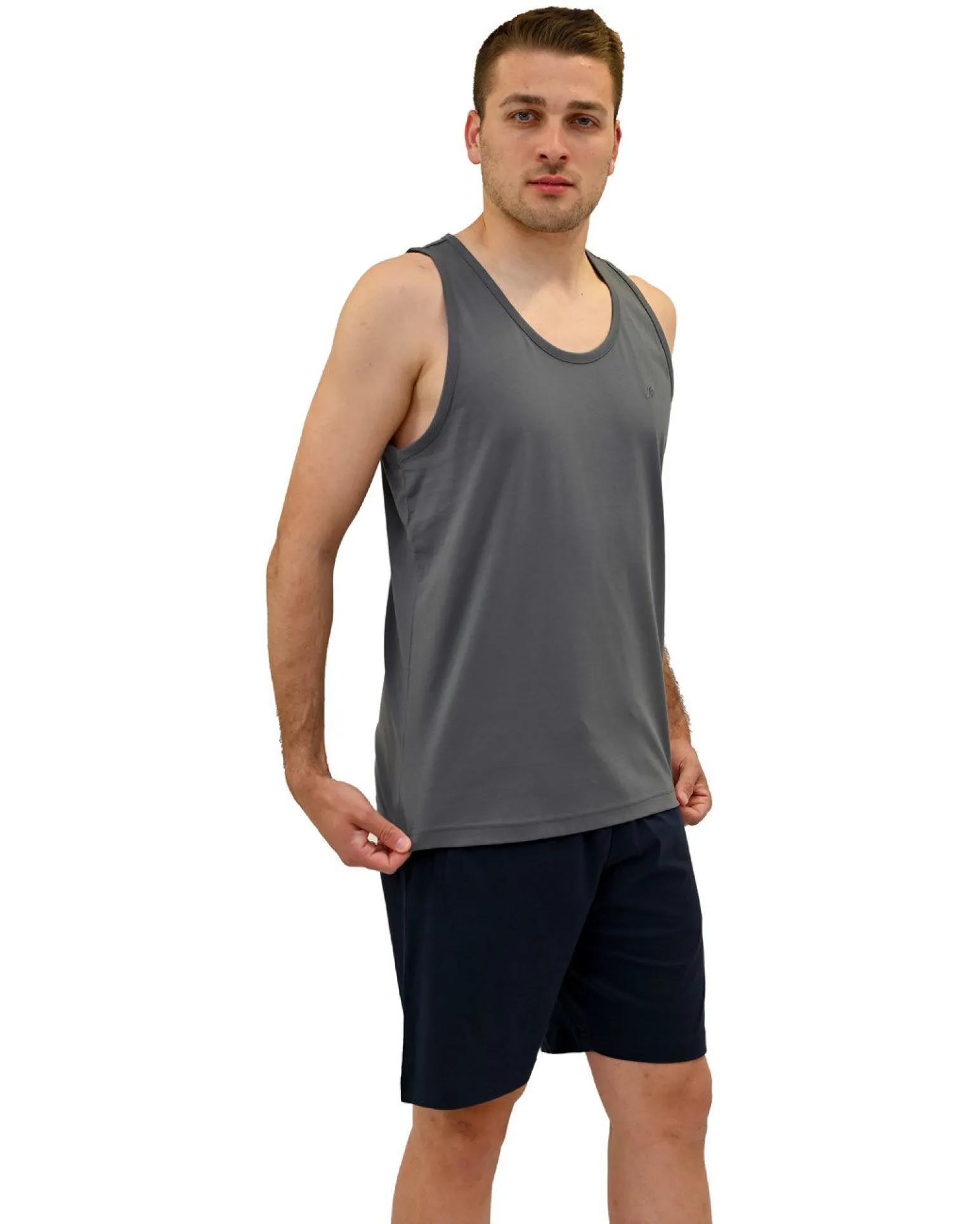 KEY UP - CANOTTA UOMO GRIGIA BASIC -2JB27/1416