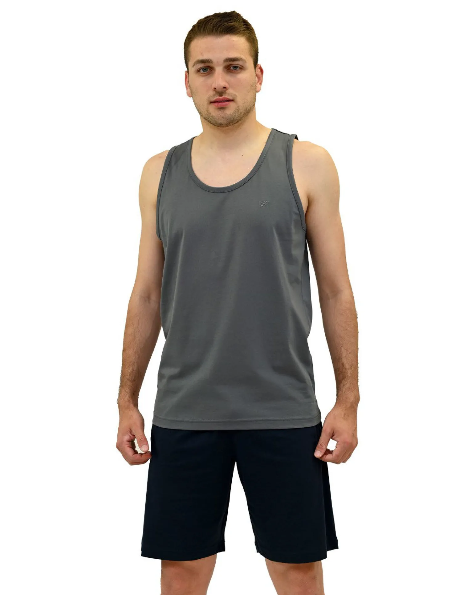 KEY UP - CANOTTA UOMO GRIGIA BASIC -2JB27/1416
