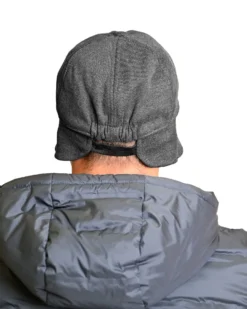KEY UP - CAPPELLO BASEBALL GRIGIO CON VISIERA E PARAORECCHIE