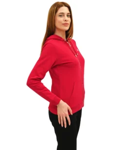 KEY UP - FELPA MAGENTA FULL ZIP DA DONNA