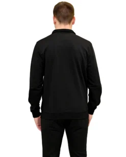 KEY UP - FELPA NERA DA UOMO FULL ZIP