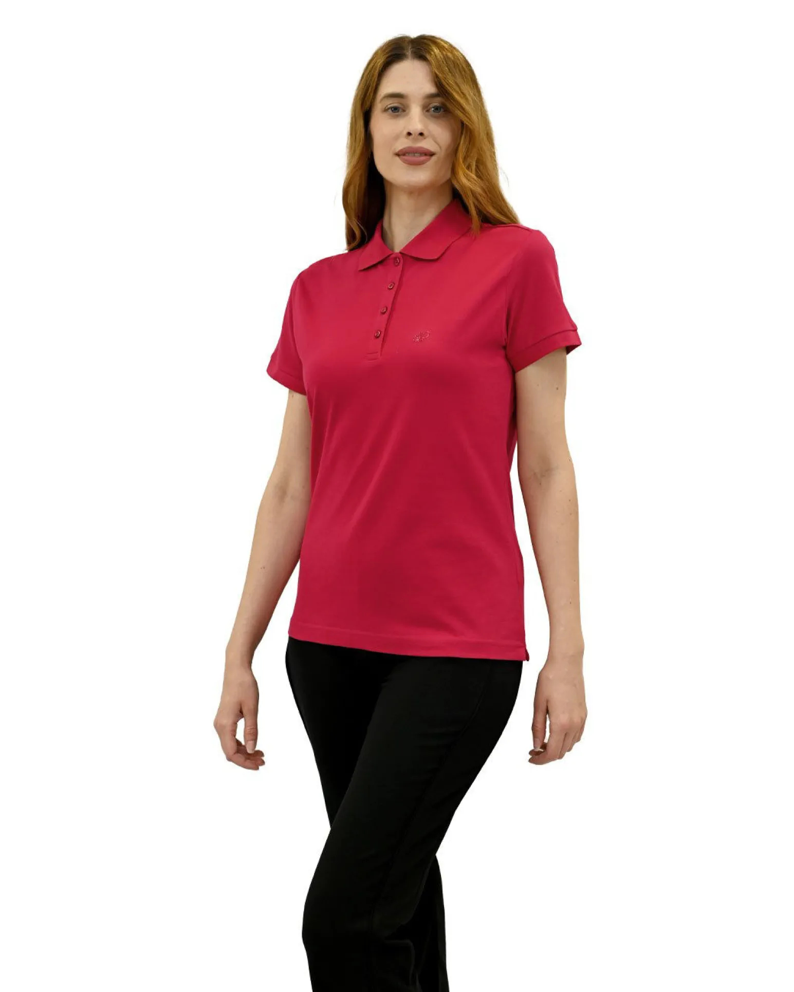 KEY UP -POLO IN PIQUET DONNA CICLAMINO CON COLLETTO - 5535Q/1114