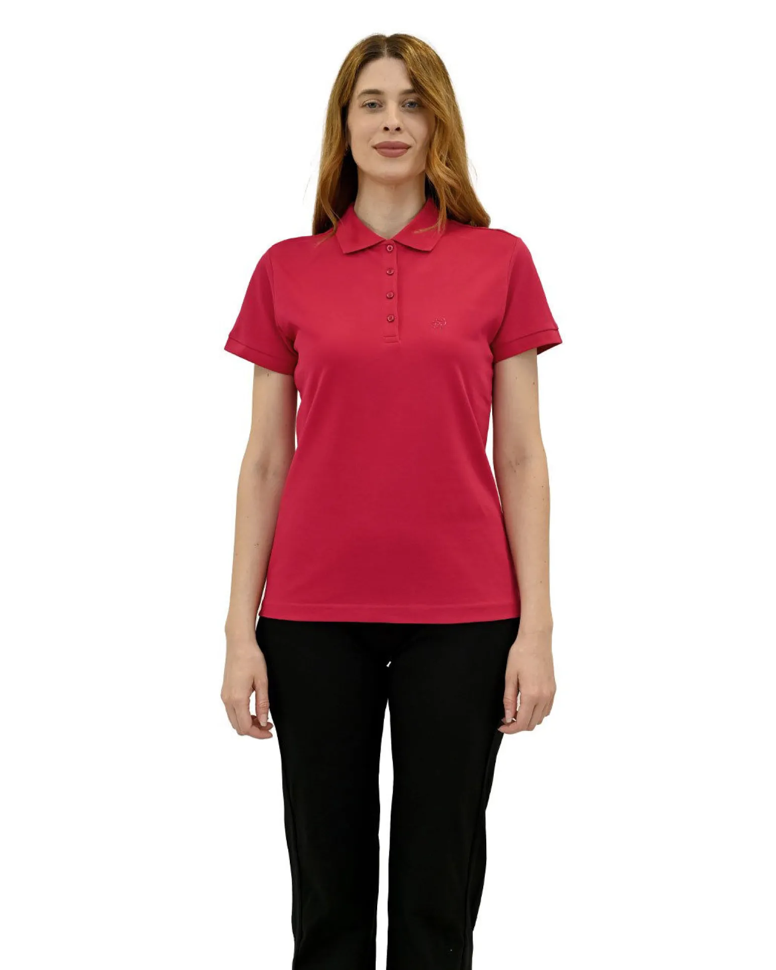 KEY UP -POLO IN PIQUET DONNA CICLAMINO CON COLLETTO - 5535Q/1114