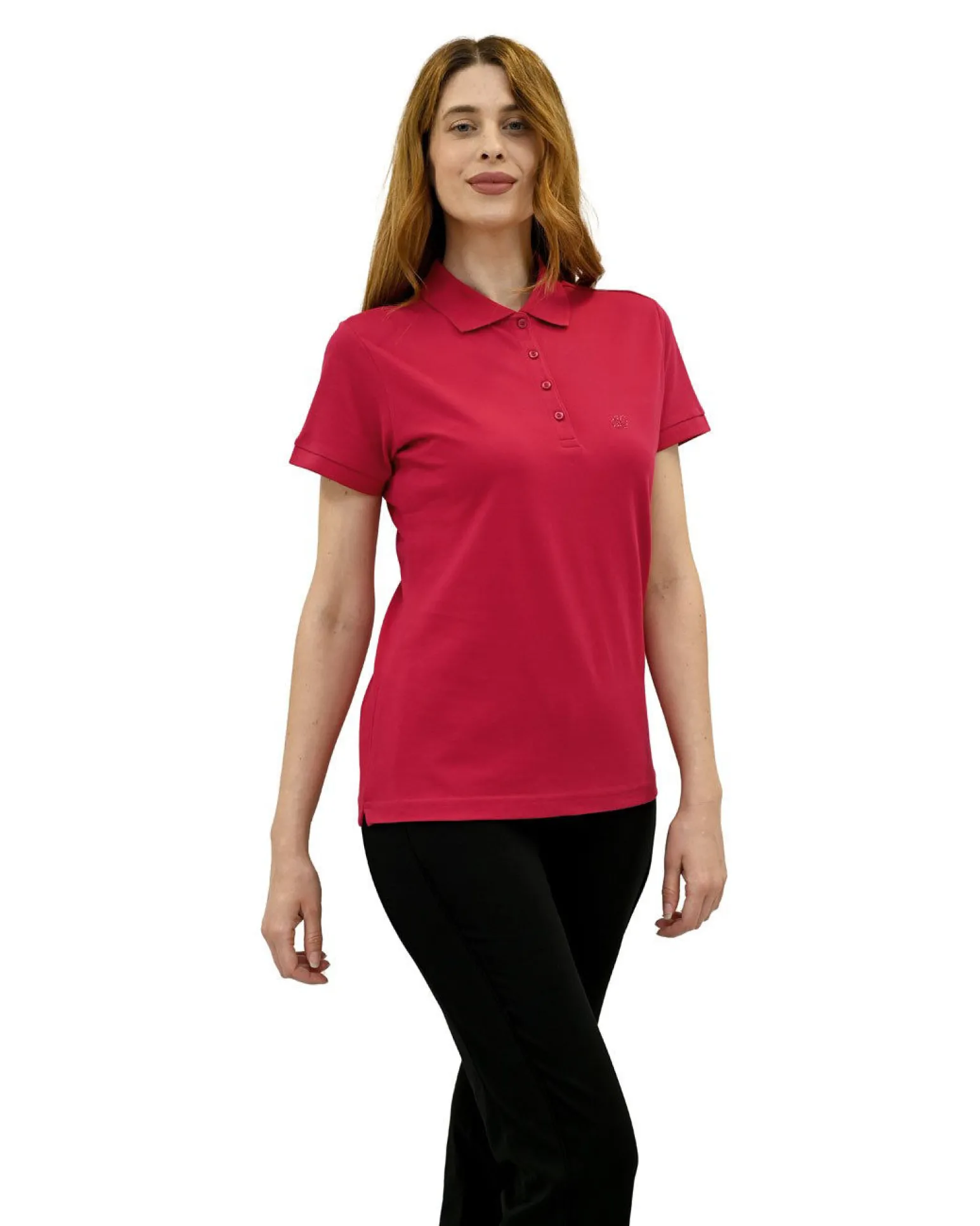 KEY UP -POLO IN PIQUET DONNA CICLAMINO CON COLLETTO - 5535Q/1114
