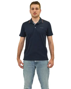 KEY UP - POLO MEZZA MANICA UOMO BLU  - 2R522/2923