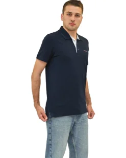 KEY UP - POLO MEZZA MANICA UOMO IN PIQUET BLU PQ YACHT - 2Q512/1245