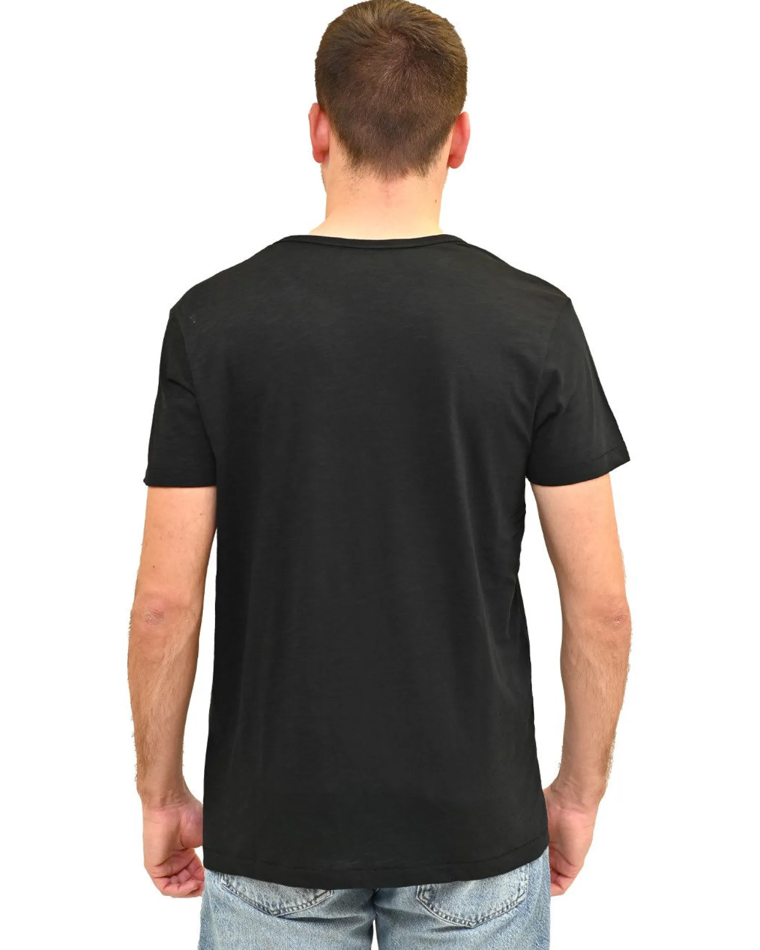 KEY UP - T-SHIRT MEZZA MANICA UOMO NERA SERAFINO - 2S156/0002
