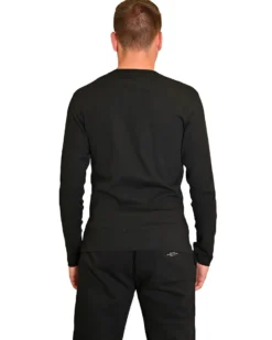 KEY UP - TSHIRT NERA MANICA LUNGA DA UOMO