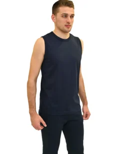 KEY UP - TSHIRT SMANICATA BLU DA UOMO IN COTONE JERSEY (STANDARD OEKO-TEX)