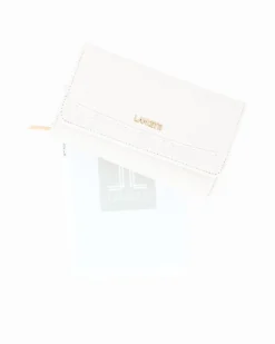 LANCETTI - Portafoglio bianco con patta
