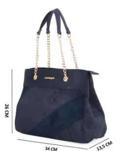 LAURA BIAGIOTTI - Borsa a due manici scamosciata blu