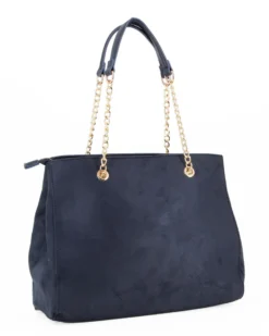 LAURA BIAGIOTTI - Borsa a due manici scamosciata blu