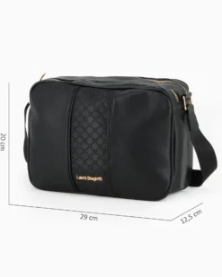 LAURA BIAGIOTTI - Borsa nera con due scomparti principali e tasca posteriore