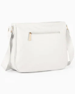 LAURA BIAGIOTTI - Borsa sacca bianca con tasca frontale e posteriore