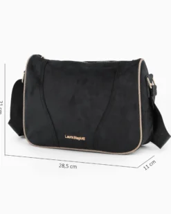LAURA BIAGIOTTI - Borsa sacca nera con tasca frontale e posteriore