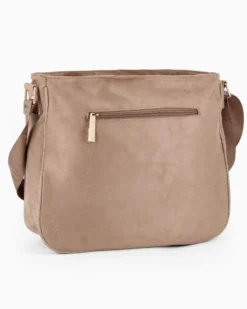 LAURA BIAGIOTTI - Borsa sacca terra scamosciata con tasca frontale e posteriore