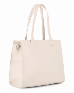 LAURA BIAGIOTTI - Borsa shopping naturale con cinturino frontale