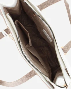 LAURA BIAGIOTTI - Borsa shopping beige loggata