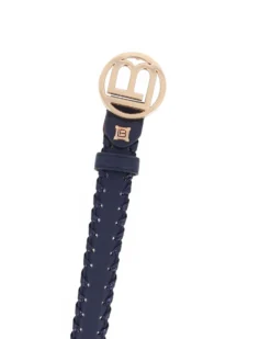 LAURA BIAGIOTTI - Cinta blu intrecciata da donna con fibbia logo
