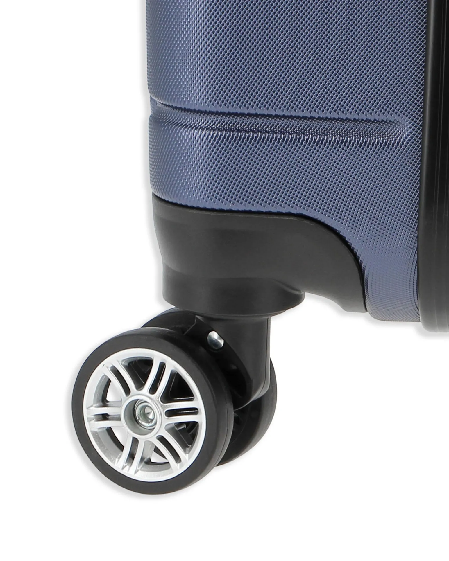 LAURA BIAGIOTTI - TROLLEY BLU IN ABS E 4 RUOTE DOPPIE CON STAMPA TARTARUGATA