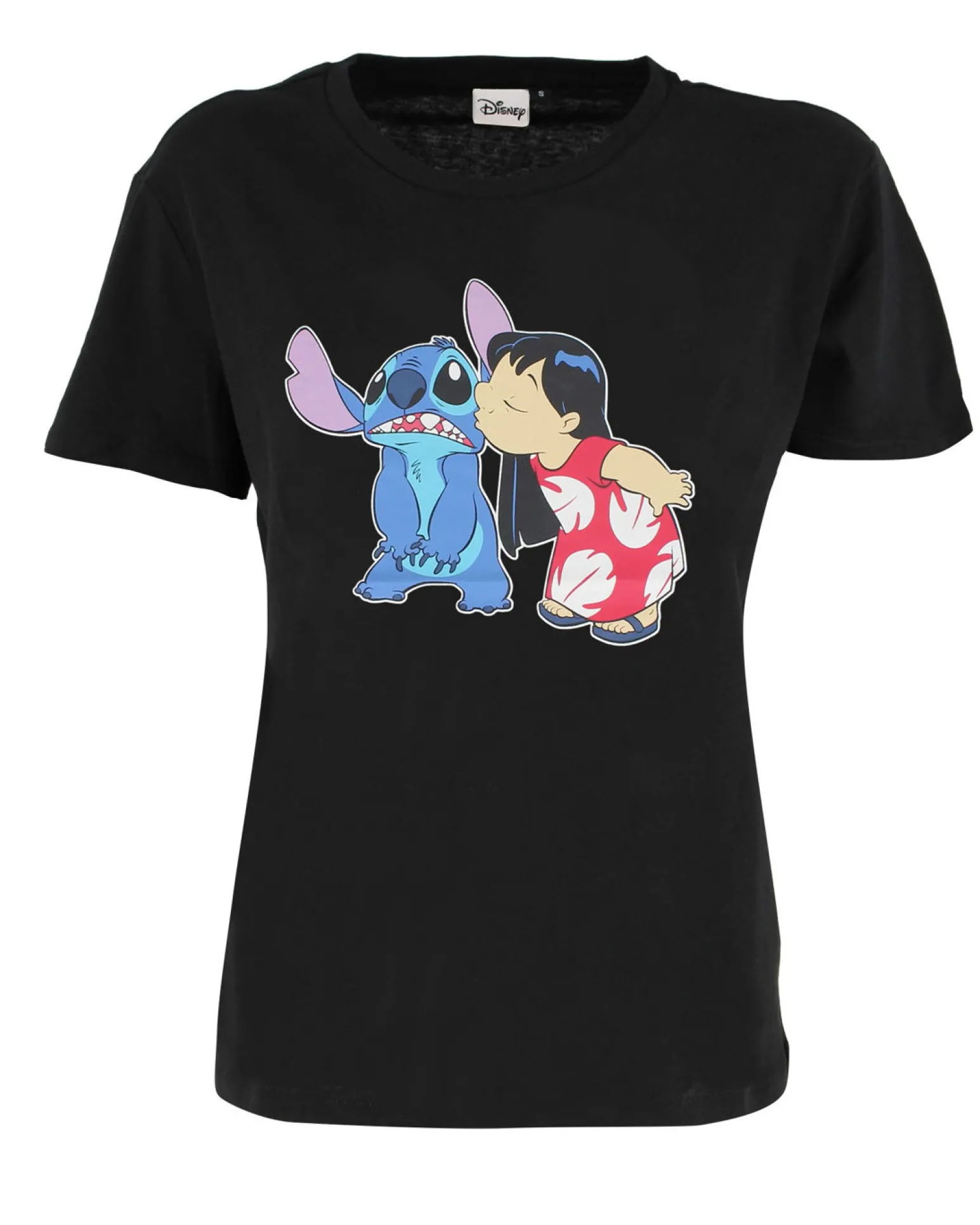 LILO&STITCH - Tshirt nera da donna con stampa Lilo&Stitch - JL052545