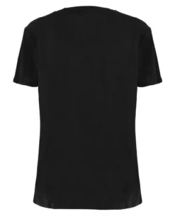 LILO&STITCH - Tshirt nera da donna con stampa Stitch - JL052546