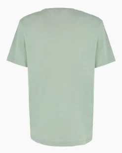 LONSDALE - Tshirt manica corta verde salvia con logo in cotone