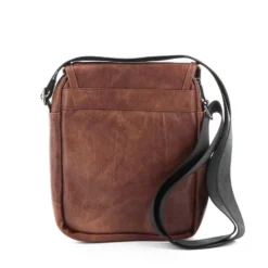 LOTTO - Borsello effetto vintage con zip su patta