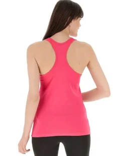 LOTTO - Canotta sportiva da donna rosa fluo in tessuto traspirante