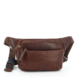 LOTTO - Marsupio marrone in VERA PELLE con quattro tasche
