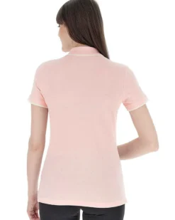 LOTTO - POLO MEZZA MANICA DONNA CLASSICA STC PQ ROSA CON RIGHINO BIANCO - 213501/ACT