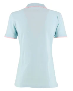 LOTTO - POLO  MEZZA MANICA DONNA CLASSICA STC PQ CELESTE CON RIGHINO ROSA -  213501/D52