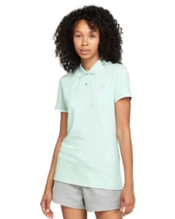 LOTTO - POLO  MEZZA MANICA DONNA CLASSICA STC PQ VERDE ACQUA ON RIGHINO BIANCO - 213501/BXW