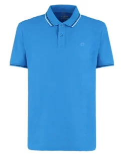 LOTTO - POLO MEZZA MANICA UOMO BLU CHIARO CON RIGHINO BIANCO E BLU SCURO CLASSICA  - 219238/D6X