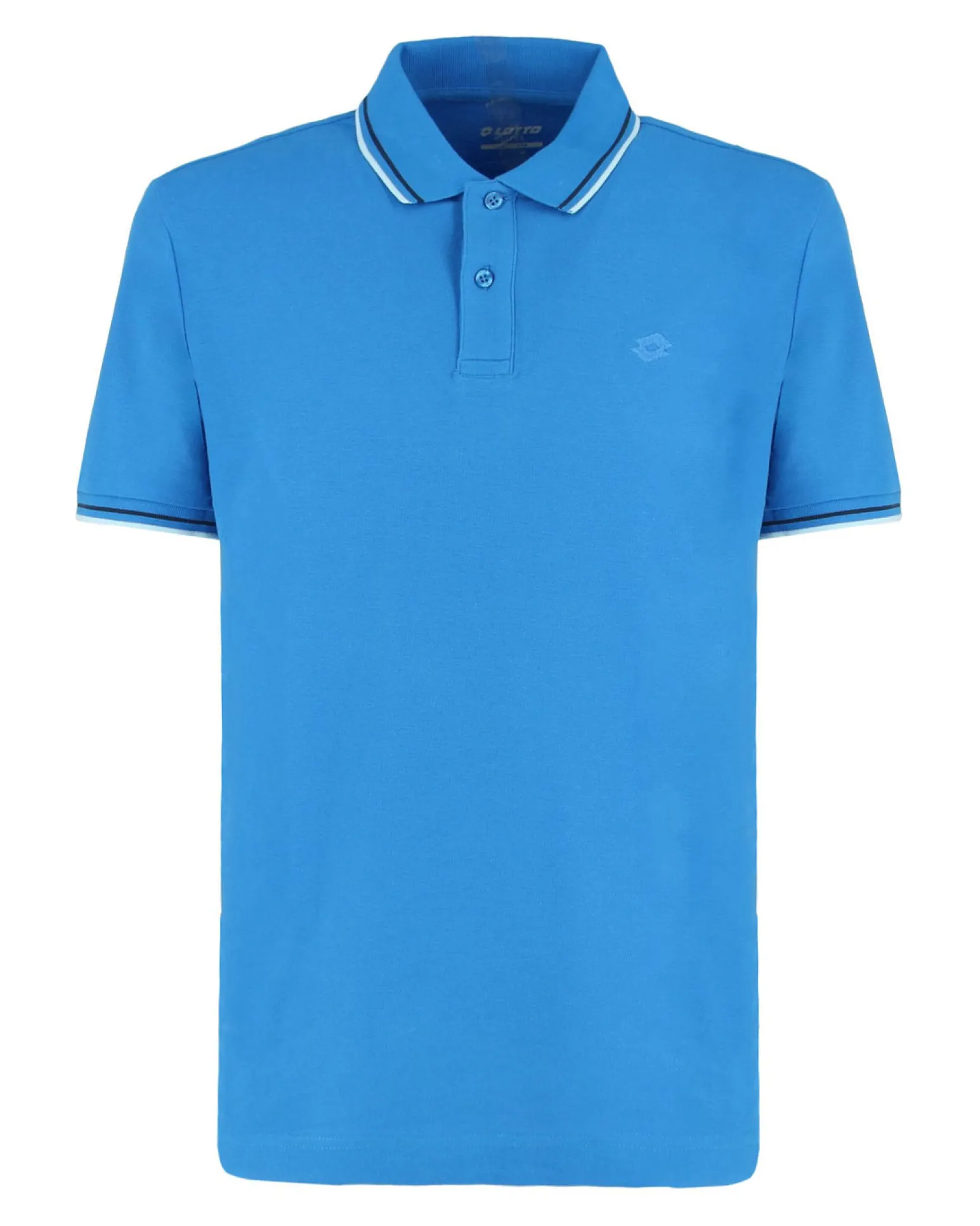 LOTTO - POLO MEZZA MANICA UOMO BLU CHIARO CON RIGHINO BIANCO E BLU SCURO CLASSICA - 219238/D6X