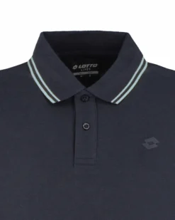 LOTTO - POLO MEZZA MANICA UOMO BLU CON RIGHINO AZZURRO CLASSICA  - 219238/B72