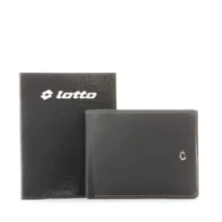 LOTTO - Portafoglio in VERA PELLE con porta carte di credito e doppio scomparto banconote