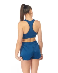LOTTO - Top sportivo blu a supporto medio in tessuto elasticizzato