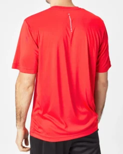 LOTTO - T SHIRT SPORTIVA MEZZA MANICA IN TESSUTO TRASPIRANTE  ROSSA DA UOMO, 218935/0C4