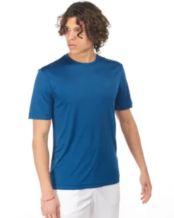 LOTTO - T SHIRT SPORTIVA MEZZA MANICA IN TESSUTO TRASPIRANTE  BLU DA UOMO, 218935/9XX