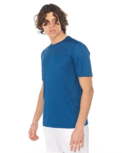 LOTTO - T SHIRT SPORTIVA MEZZA MANICA IN TESSUTO TRASPIRANTE  BLU DA UOMO, 218935/9XX