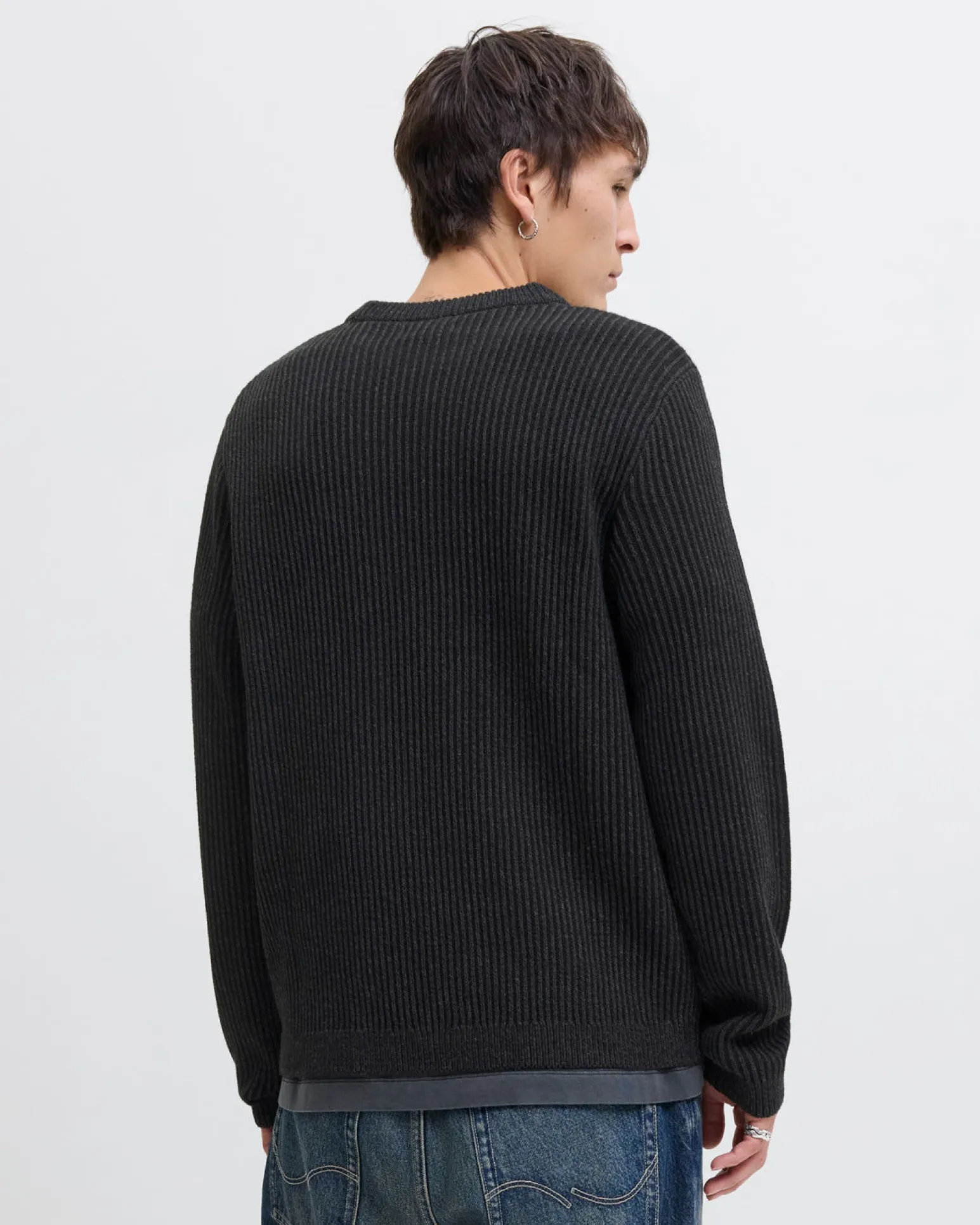 MAGLIA ML EDOVER KNIT CREW BLACK