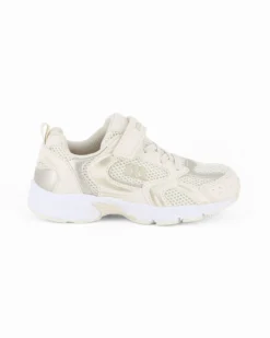 MELANIA - Sneakers beige con strappo, numerata 30/35