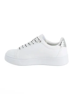 MINNIE - Scarpa sneakers bianca da donna con stampa laterale e lacci love