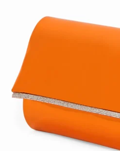 MISS GLOBO -Bustina arancio speccho con inserto strass