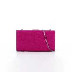 MISS GLOBO- CLUTCH FUXIA  IN LUREX CON  APERTURA IN METALLO