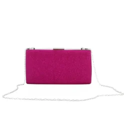 MISS GLOBO- CLUTCH FUXIA  IN LUREX CON  APERTURA IN METALLO