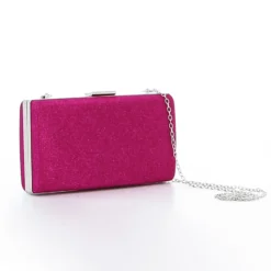 MISS GLOBO- CLUTCH FUXIA  IN LUREX CON  APERTURA IN METALLO